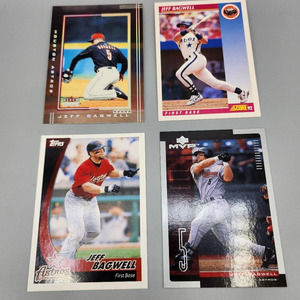 Jeff Bagwell, Astros, Lot of 4 Baseball Cards including Promo